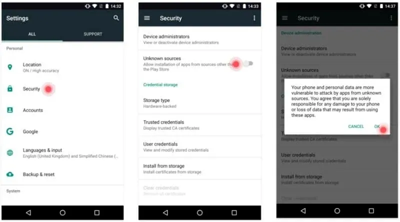 Setting Keamanan Android - SafeSpy